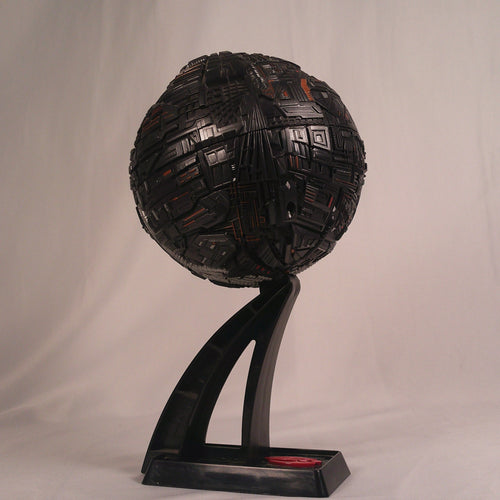 Borg Sphere on angled display stand, side view