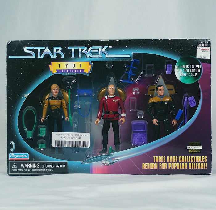Star Trek TNG — 1701 Collector Series 3-Pack: Picard, Tasha Yar, Barclay (Sealed)
