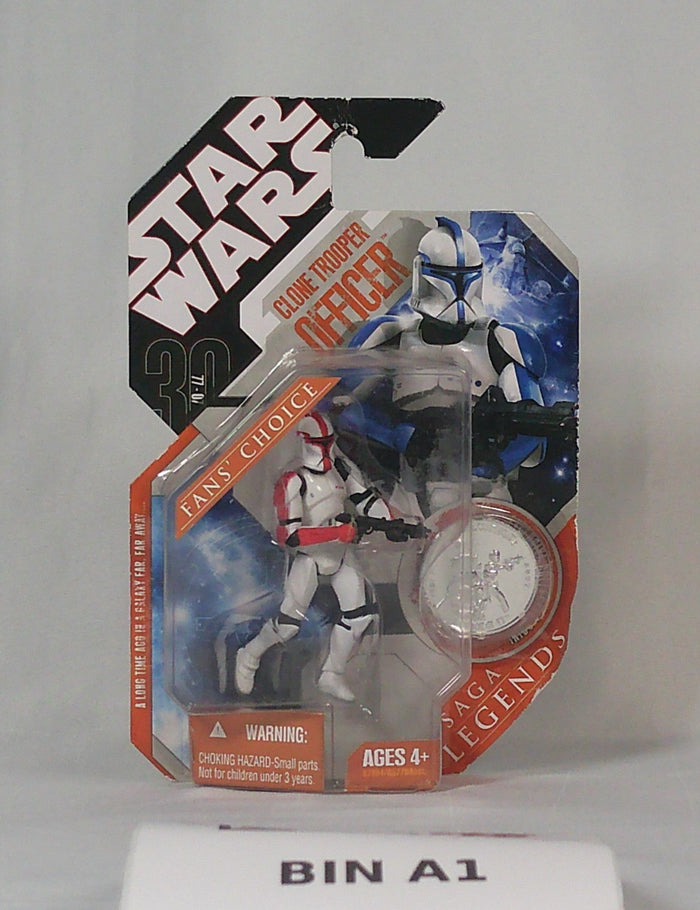 Star Wars — Clone Trooper Officer, Fan's Choice, Saga Legends with Coin (MOC)