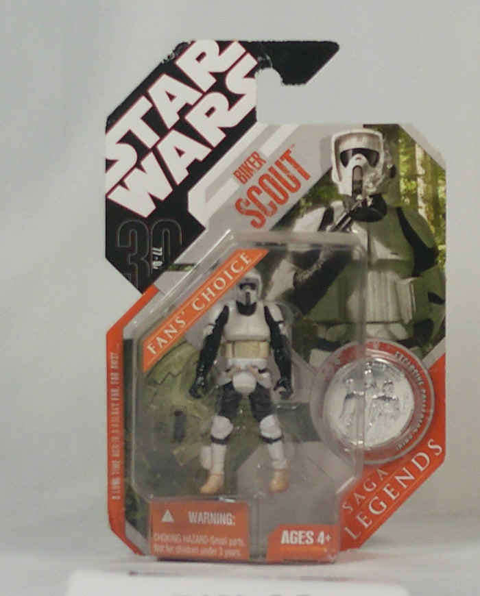 Star Wars — Biker Scout, Fan's Choice, Saga Legends with Coin (MOC)