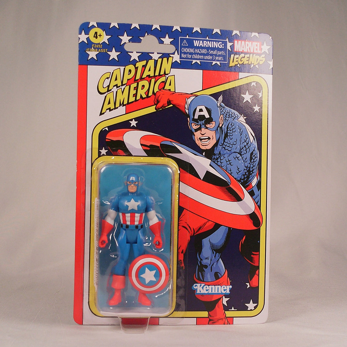 Marvel Legends Retro 375 Captain America card, sealed