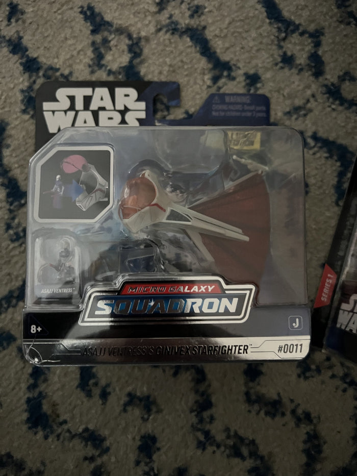 Star Wars Micro Galaxy Squadron Asajj Ventress's Ginivex Starfighter #0011 — Sealed