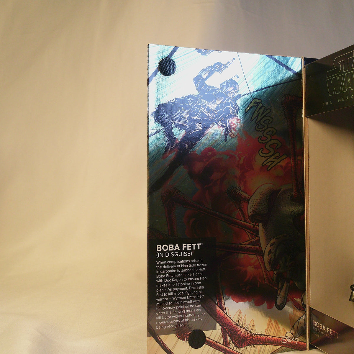 Boba Fett In Disguise packaging side art