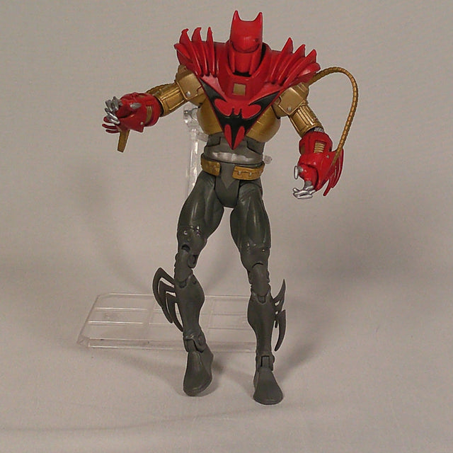 Azrael Batman red and gold armored figure, front view