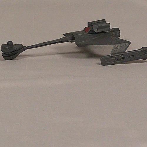 Klingon D7 Battle Cruiser die-cast starship, angled view