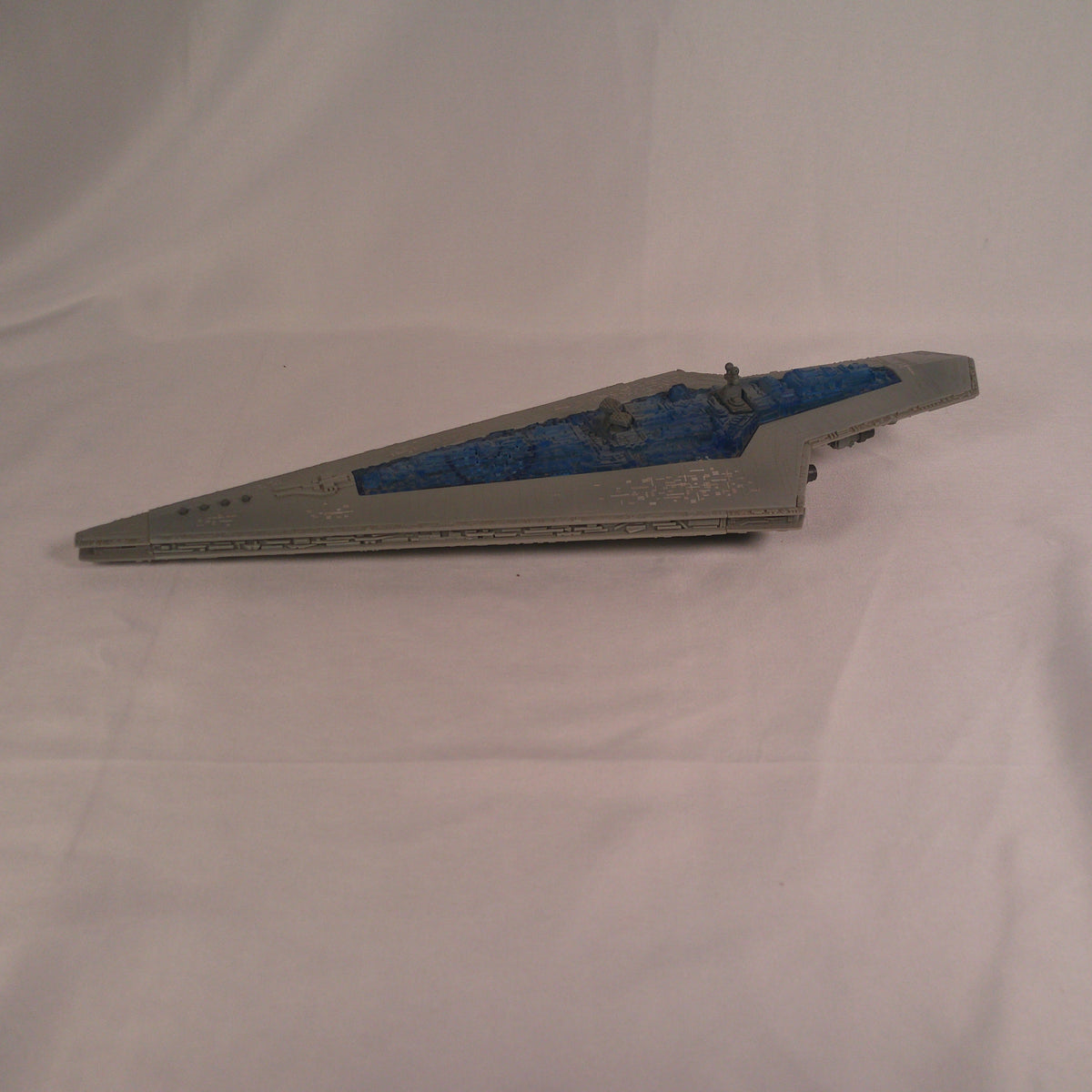 Super Star Destroyer Executor, angled view showing blue command city