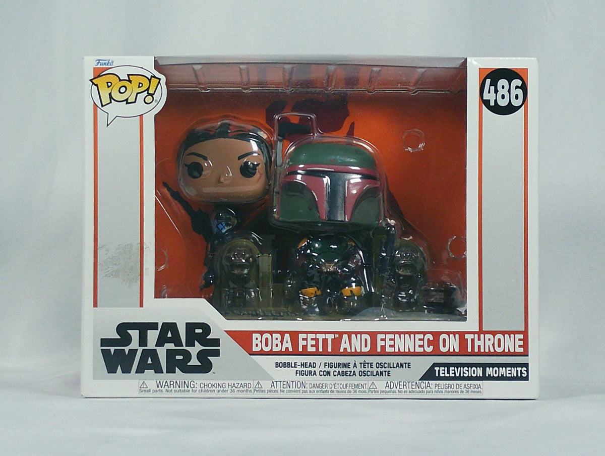 Funko Pop! Moments Boba Fett and Fennec on Throne #486, sealed in window box