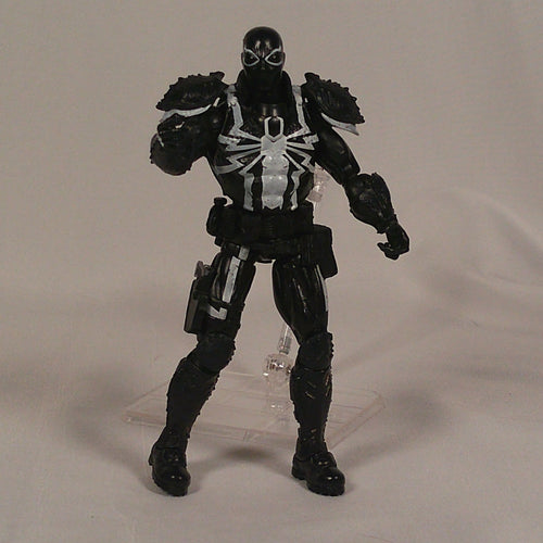 Agent Venom figure, side view showing holster and thigh pouches