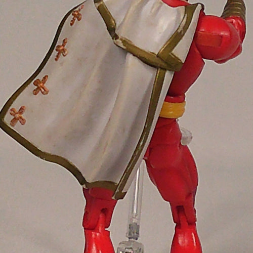 Shazam figure, angled view showing gold sash and cape