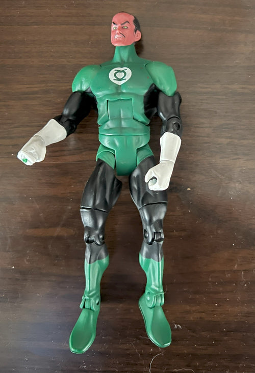 Sinestro figure in green and black Corps uniform, alternate view