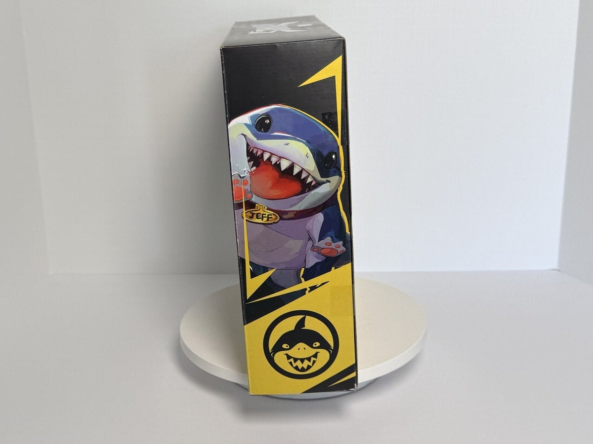 Side with shark art