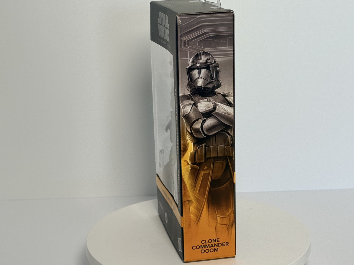 Star Wars Black Series Clone Commander Doom #23 — side of sealed box