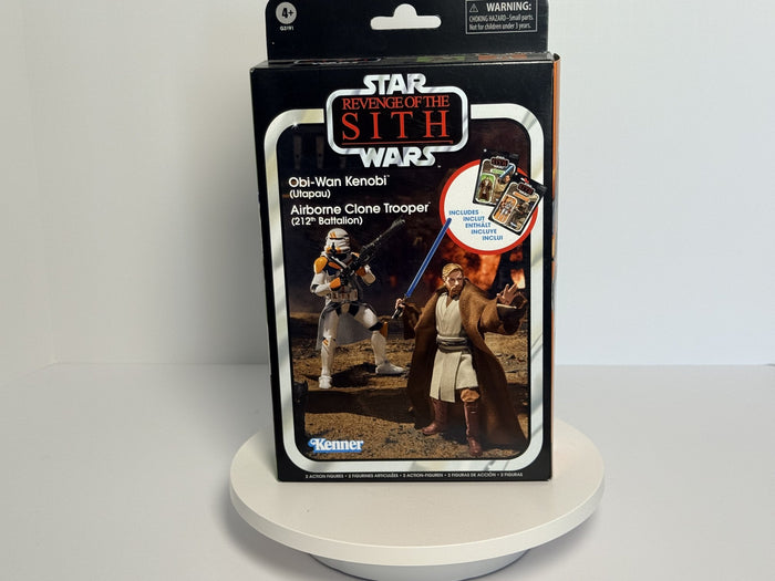 Star Wars The Vintage Collection — Obi-Wan Kenobi (Utapau) & Airborne Clone Trooper 212th 2-Pack (ROTS 20th, Sealed)